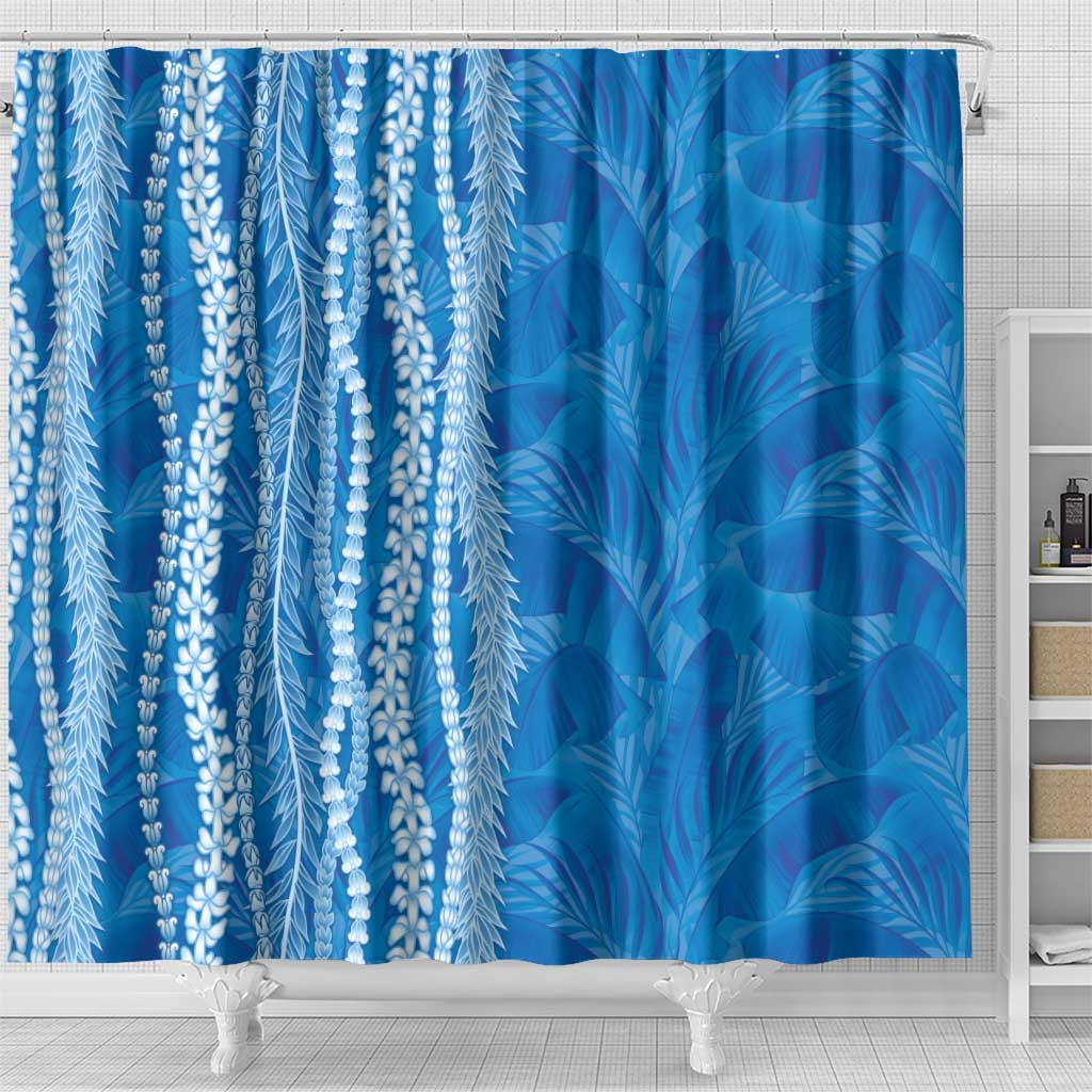 Hawaii Prince Kuhio Shower Curtain Blue Hawaiian Lau Maia With Leis