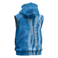 Hawaii Prince Kuhio Sleeveless Hoodie Blue Hawaiian Lau Maia With Leis LT05 - Polynesian Pride