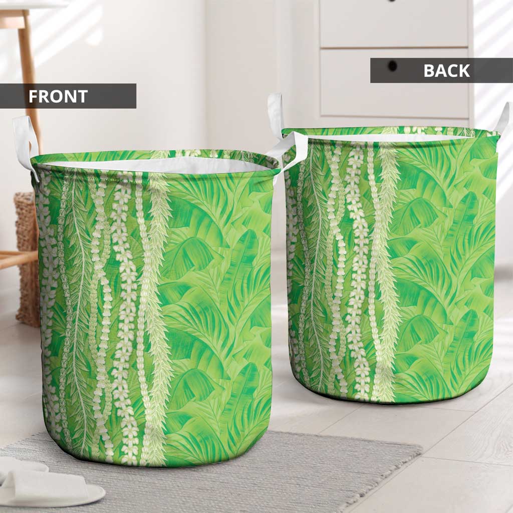 Hawaii Prince Kuhio Laundry Basket Lime Green Hawaiian Lau Maia With Leis