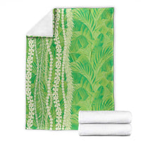 Hawaii Prince Kuhio Blanket Lime Green Hawaiian Lau Maia With Leis