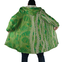 Hawaii Prince Kuhio Cloak Lime Green Hawaiian Lau Maia With Leis LT05 - Polynesian Pride
