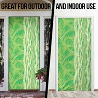 Hawaii Prince Kuhio Door Cover Lime Green Hawaiian Lau Maia With Leis