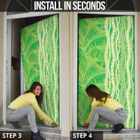 Hawaii Prince Kuhio Door Cover Lime Green Hawaiian Lau Maia With Leis