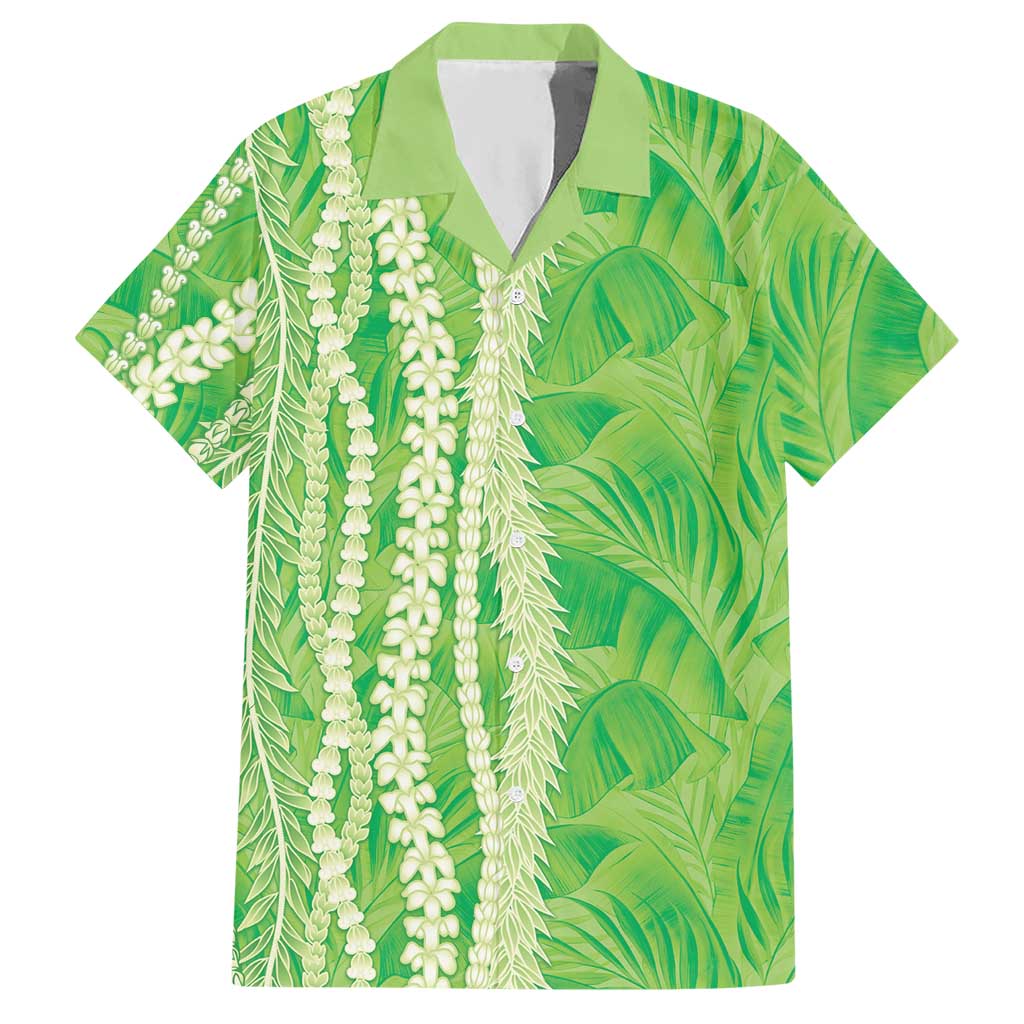 Hawaii Prince Kuhio Hawaiian Shirt Lime Green Hawaiian Lau Maia With Leis LT05 Green - Polynesian Pride