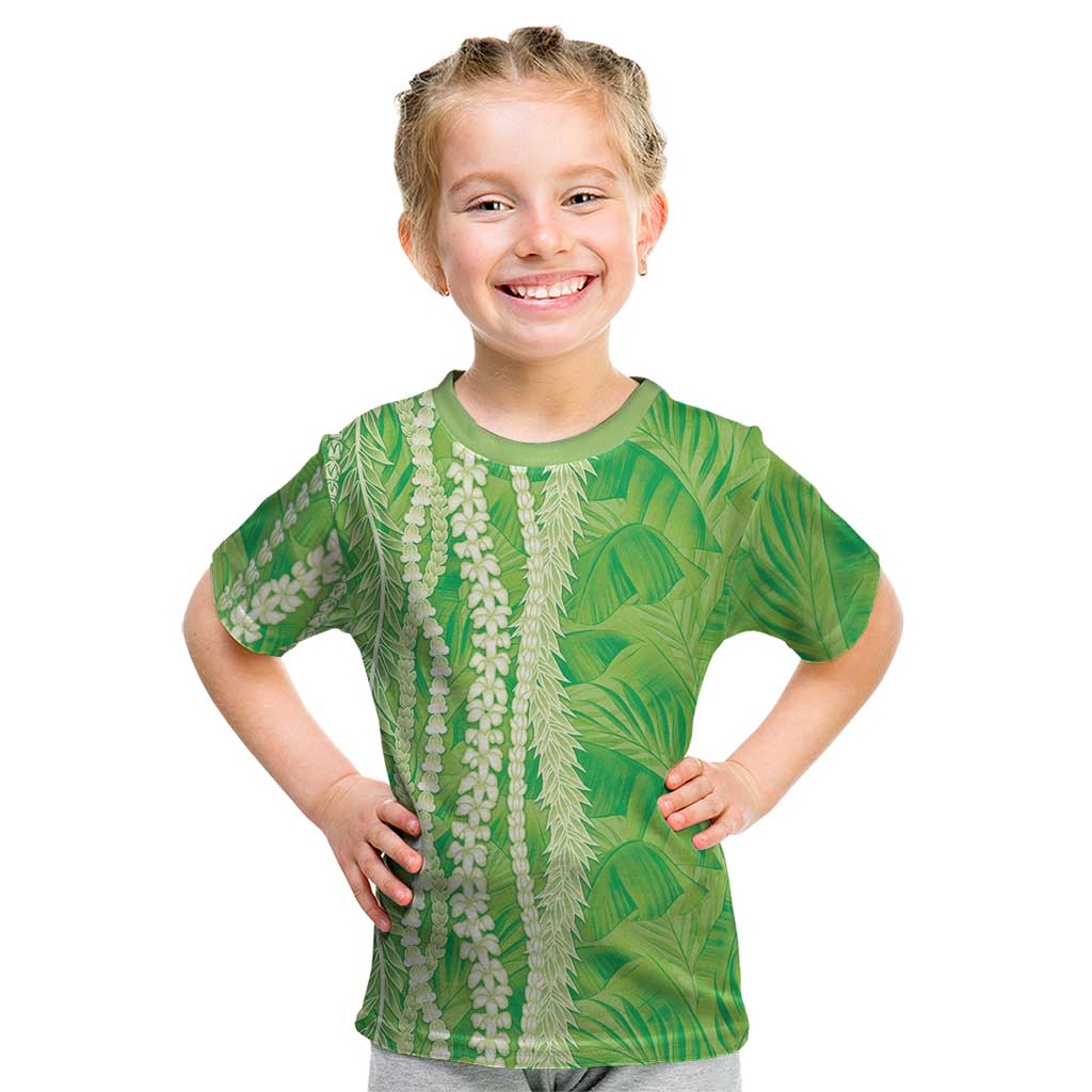 Hawaii Prince Kuhio Kid T Shirt Lime Green Hawaiian Lau Maia With Leis