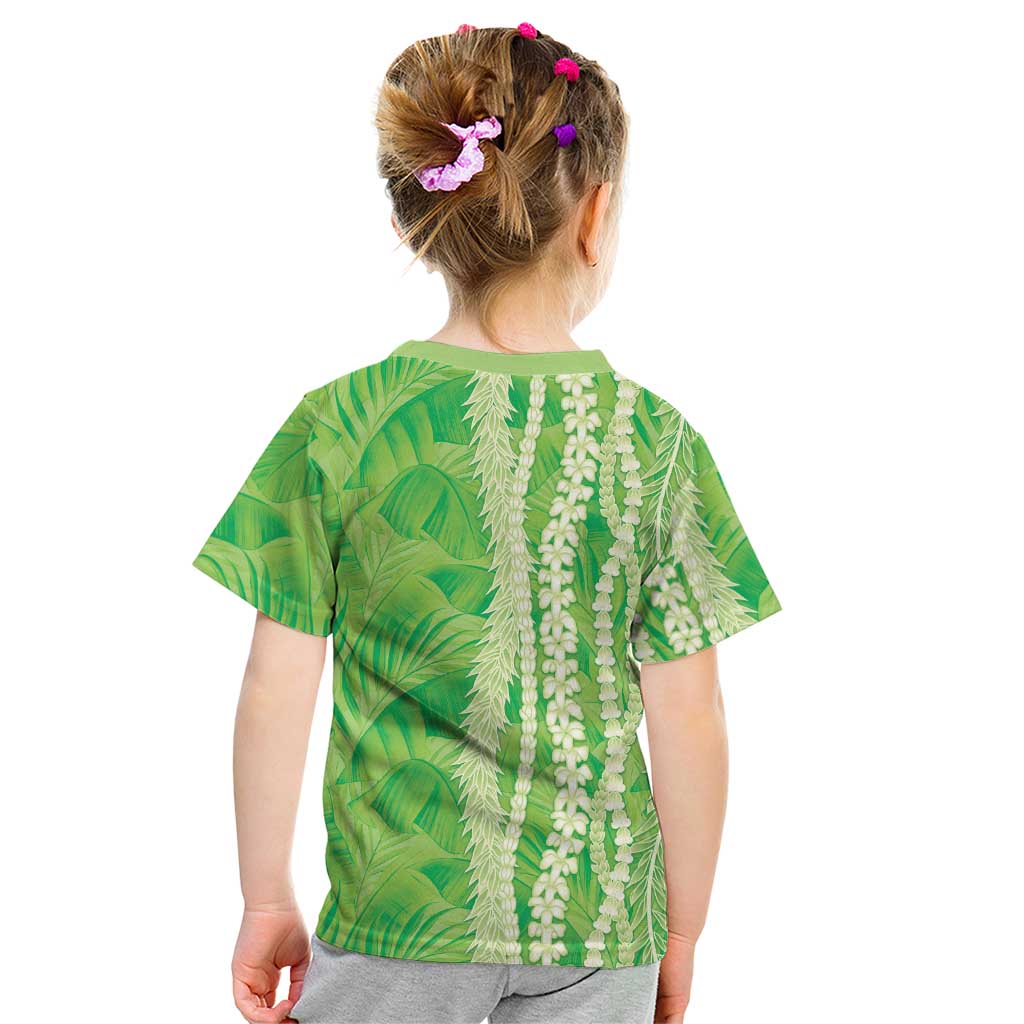 Hawaii Prince Kuhio Kid T Shirt Lime Green Hawaiian Lau Maia With Leis