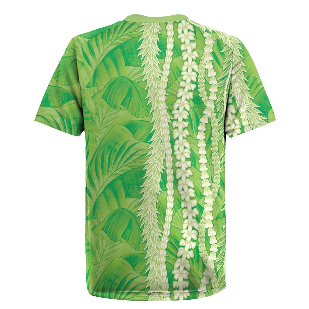 Hawaii Prince Kuhio Rugby Jersey Lime Green Hawaiian Lau Maia With Leis