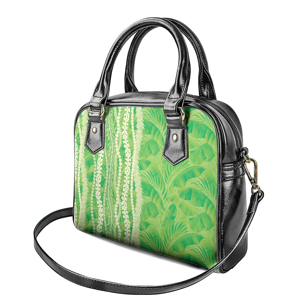 Hawaii Prince Kuhio Shoulder Handbag Lime Green Hawaiian Lau Maia With Leis LT05 - Polynesian Pride