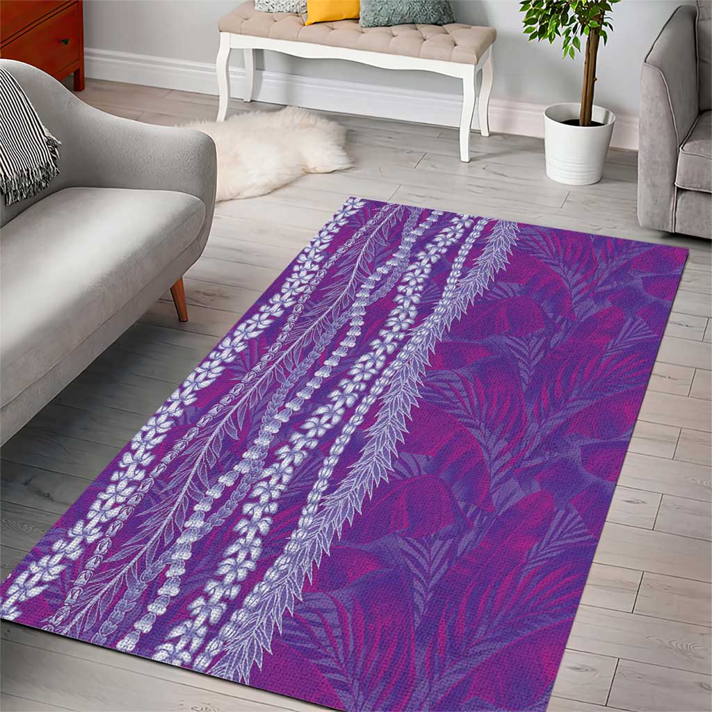 Hawaii Prince Kuhio Area Rug Violet Hawaiian Lau Maia With Leis