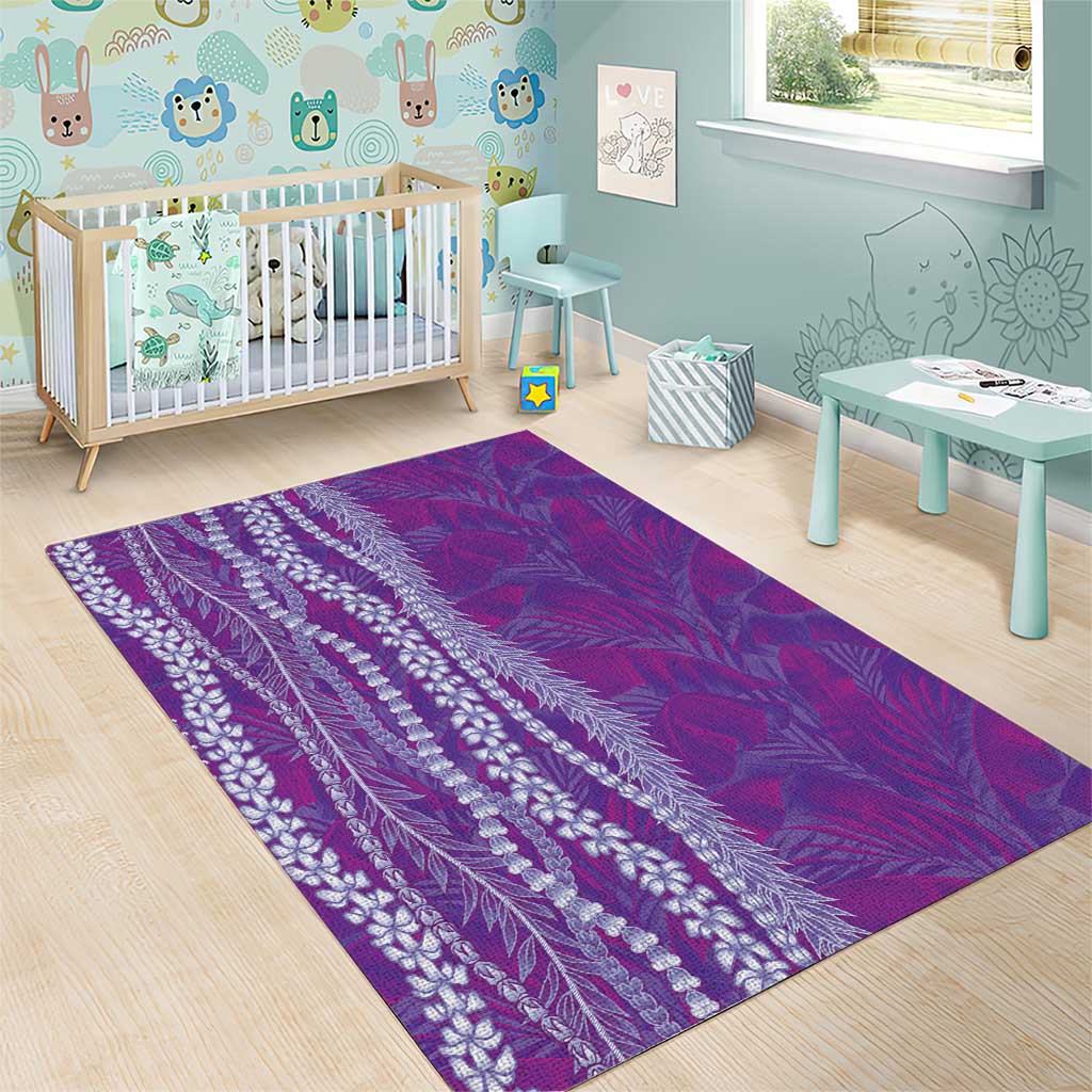 Hawaii Prince Kuhio Area Rug Violet Hawaiian Lau Maia With Leis
