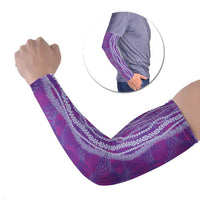 Hawaii Prince Kuhio Arm Sleeves Violet Hawaiian Lau Maia With Leis