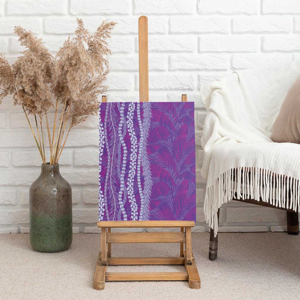 Hawaii Prince Kuhio Canvas Wall Art Violet Hawaiian Lau Maia With Leis LT05 - Polynesian Pride