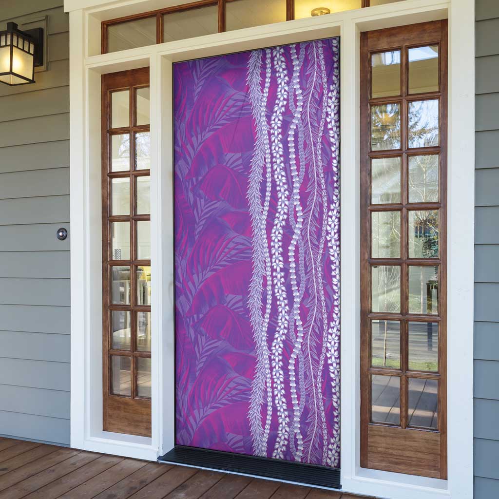 Hawaii Prince Kuhio Door Cover Violet Hawaiian Lau Maia With Leis