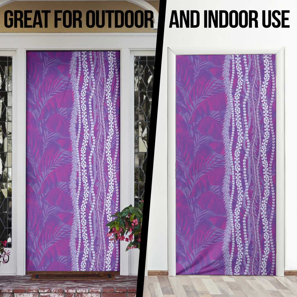 Hawaii Prince Kuhio Door Cover Violet Hawaiian Lau Maia With Leis