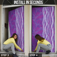 Hawaii Prince Kuhio Door Cover Violet Hawaiian Lau Maia With Leis