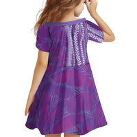 Hawaii Prince Kuhio Family Matching Off Shoulder Maxi Dress and Hawaiian Shirt Violet Hawaiian Lau Maia With Leis LT05 - Polynesian Pride