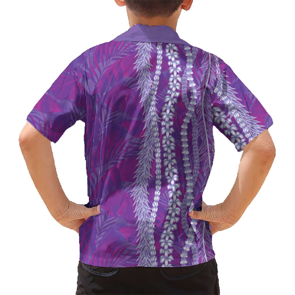 Hawaii Prince Kuhio Family Matching Summer Maxi Dress and Hawaiian Shirt Violet Hawaiian Lau Maia With Leis LT05 - Polynesian Pride