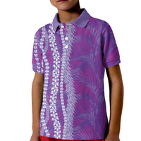 Hawaii Prince Kuhio Kid Polo Shirt Violet Hawaiian Lau Maia With Leis LT05 Kid Violet - Polynesian Pride