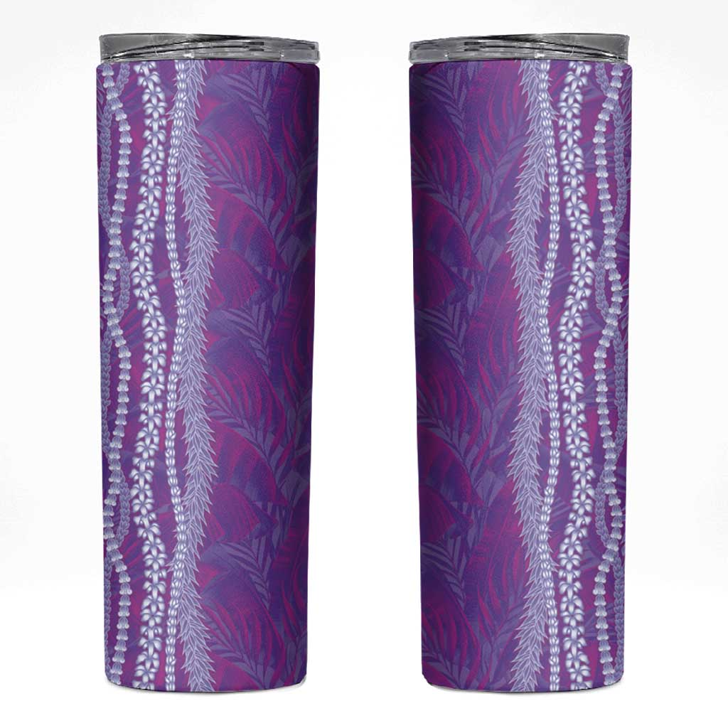 Hawaii Prince Kuhio Skinny Tumbler Violet Hawaiian Lau Maia With Leis