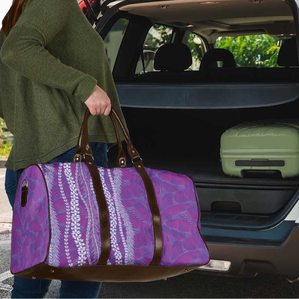 Hawaii Prince Kuhio Travel Bag Violet Hawaiian Lau Maia With Leis