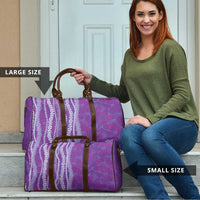 Hawaii Prince Kuhio Travel Bag Violet Hawaiian Lau Maia With Leis