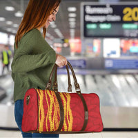 Hawaii Prince Kuhio Travel Bag Red Hawaiian Lau Maia With Leis
