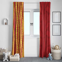 Hawaii Prince Kuhio Window Curtain Red Hawaiian Lau Maia With Leis LT05 - Polynesian Pride
