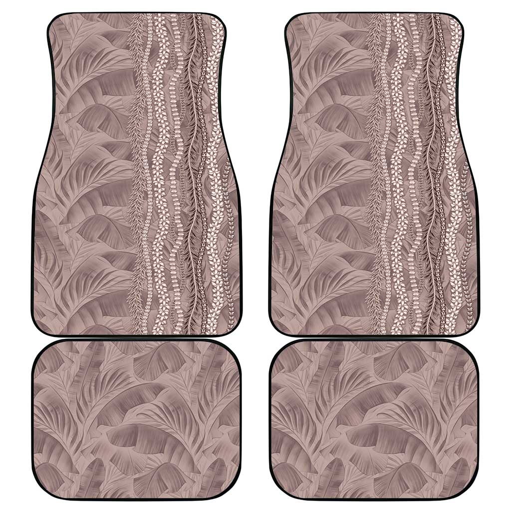 Hawaii Prince Kuhio Car Mats Mocha Hawaiian Lau Maia With Leis