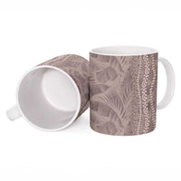 Hawaii Prince Kuhio Ceramic Mug Mocha Hawaiian Lau Maia With Leis