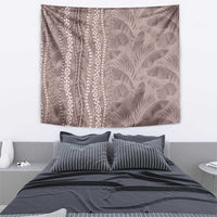 Hawaii Prince Kuhio Tapestry Mocha Hawaiian Lau Maia With Leis