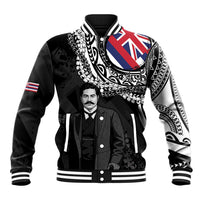 Personalised Hawaii Prince Kuhio Baseball Jacket Hawaiian Maile Lei