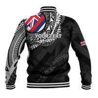 Personalised Hawaii Prince Kuhio Baseball Jacket Hawaiian Maile Lei