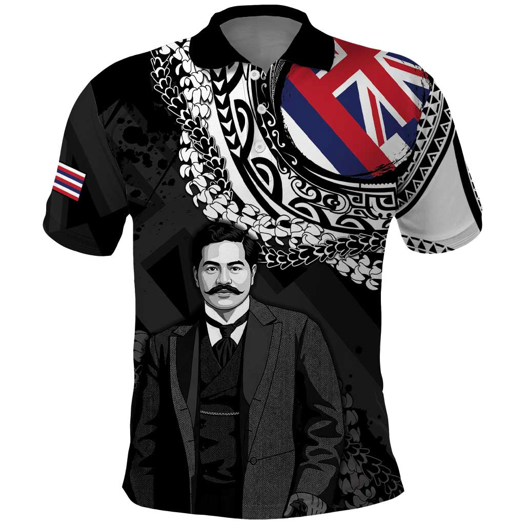 Personalised Hawaii Prince Kuhio Polo Shirt Hawaiian Maile Lei