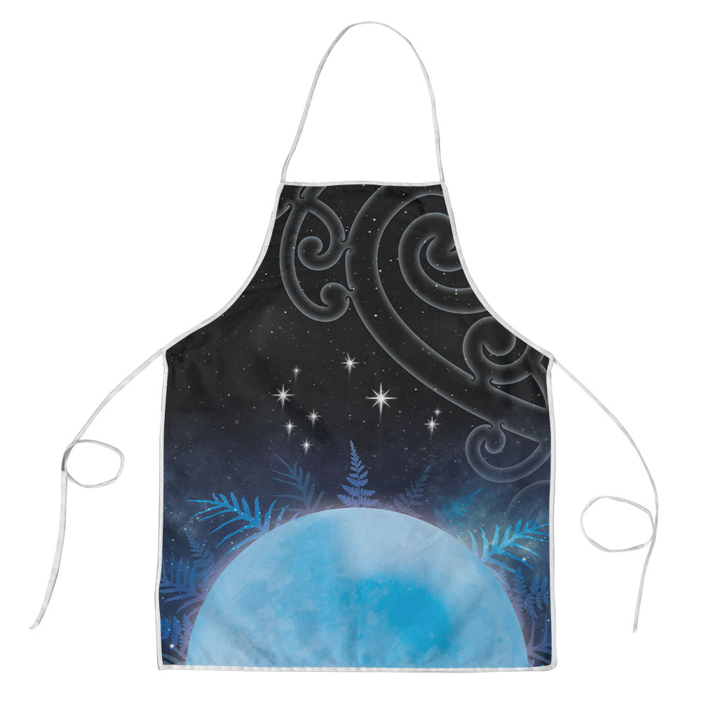 New Zealand Matariki Apron Pleiades Star Cluster Blue Galaxy LT05 Blue - Polynesian Pride