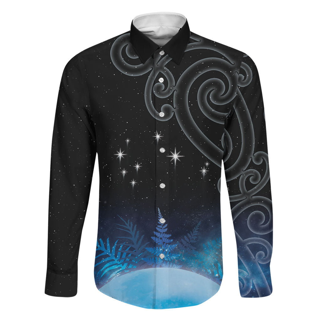 New Zealand Matariki Family Matching Puletasi and Hawaiian Shirt Pleiades Star Cluster Blue Galaxy