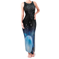 New Zealand Matariki Family Matching Tank Maxi Dress and Hawaiian Shirt Pleiades Star Cluster Blue Galaxy