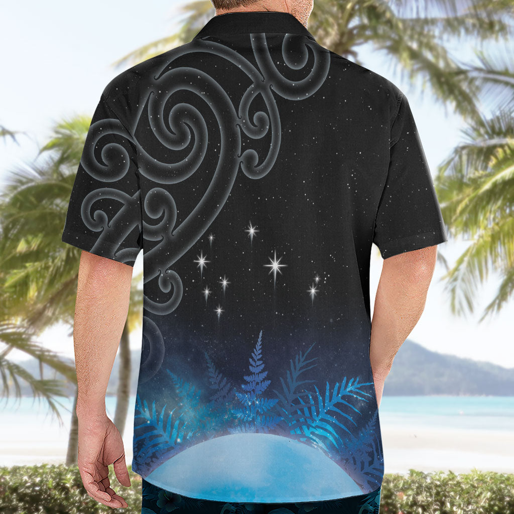 New Zealand Matariki Hawaiian Shirt Pleiades Star Cluster Blue Galaxy