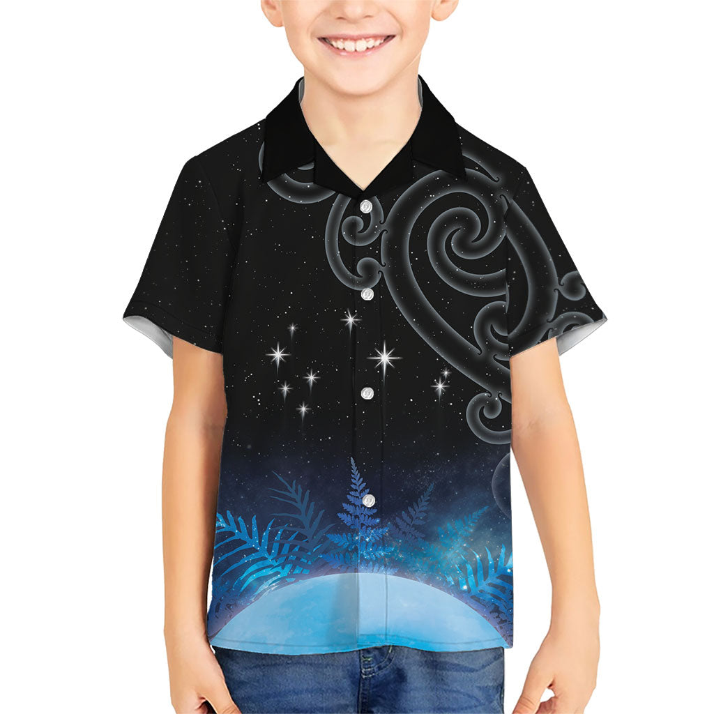 New Zealand Matariki Hawaiian Shirt Pleiades Star Cluster Blue Galaxy