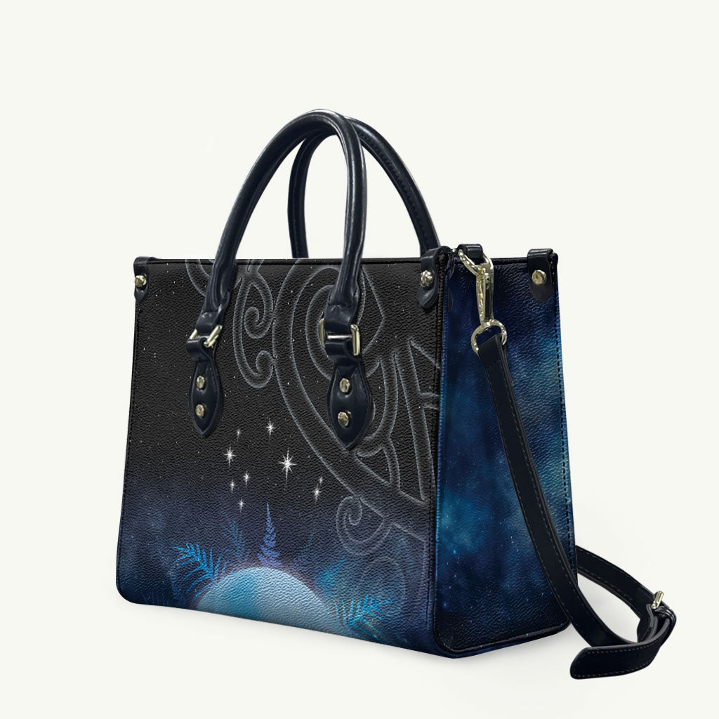 New Zealand Matariki Leather Bag Pleiades Star Cluster Blue Galaxy