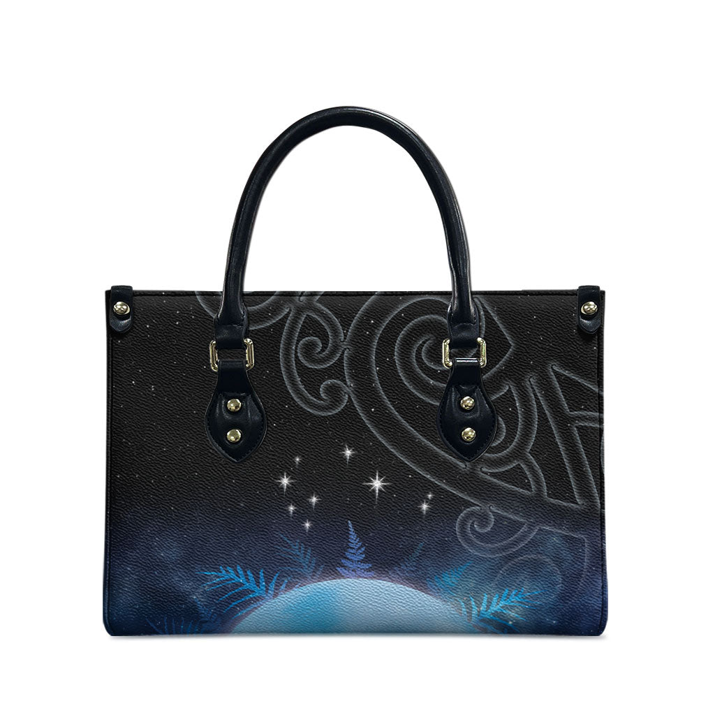 New Zealand Matariki Leather Bag Pleiades Star Cluster Blue Galaxy