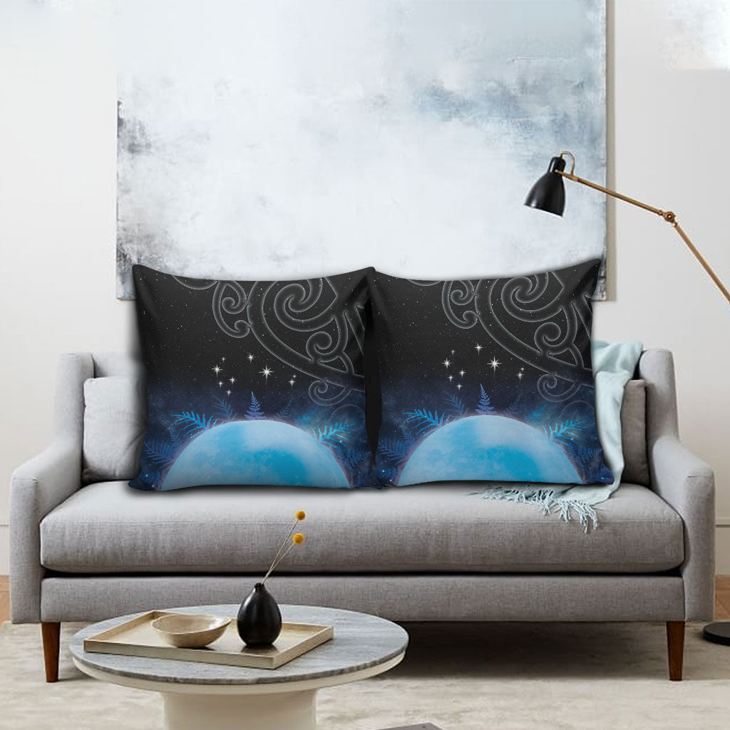 New Zealand Matariki Pillow Cover Pleiades Star Cluster Blue Galaxy LT05 - Polynesian Pride
