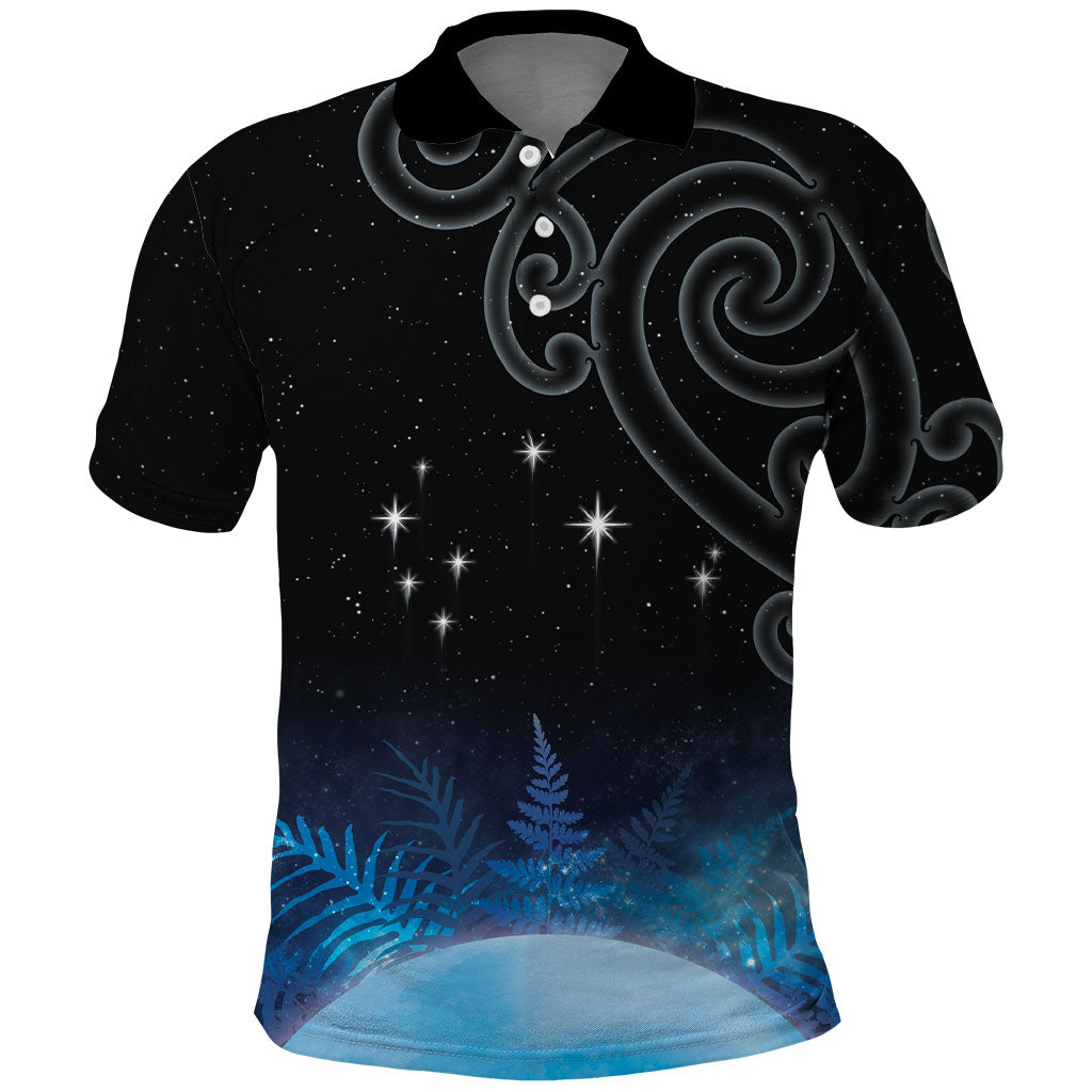 New Zealand Matariki Polo Shirt Pleiades Star Cluster Blue Galaxy LT05 Blue - Polynesian Pride