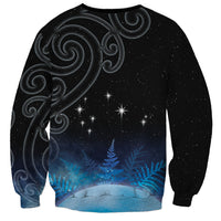 New Zealand Matariki Sweatshirt Pleiades Star Cluster Blue Galaxy LT05 - Polynesian Pride