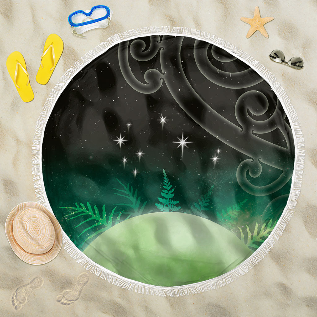 New Zealand Matariki Beach Blanket Pleiades Star Cluster Green Galaxy