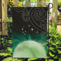 New Zealand Matariki Garden Flag Pleiades Star Cluster Green Galaxy LT05 Garden Flag Green - Polynesian Pride