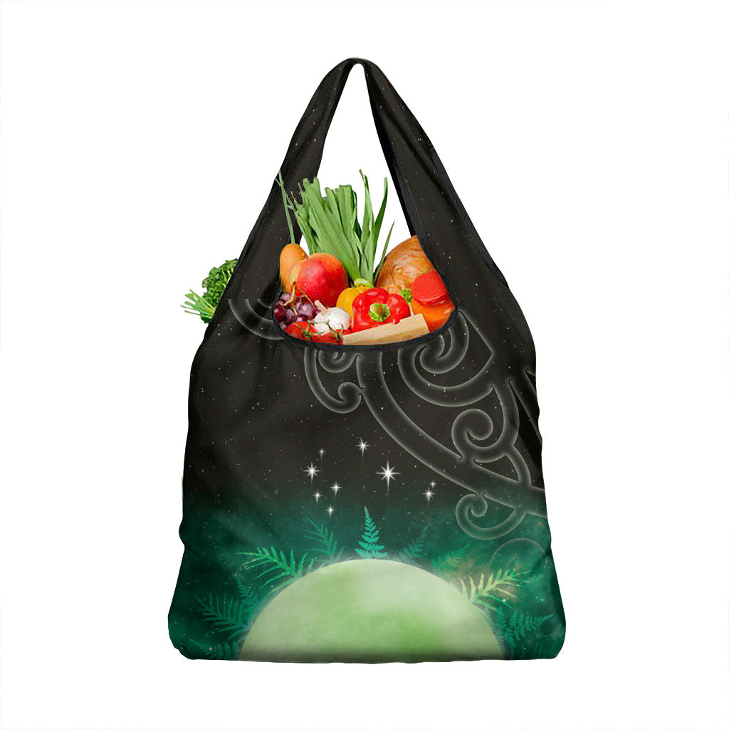 New Zealand Matariki Grocery Bag Pleiades Star Cluster Green Galaxy