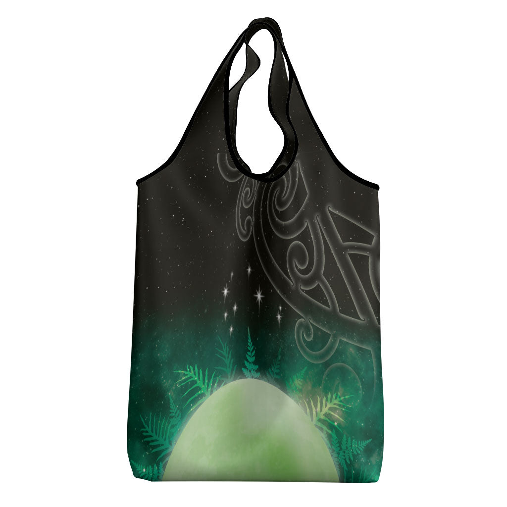 New Zealand Matariki Grocery Bag Pleiades Star Cluster Green Galaxy LT05 - Polynesian Pride