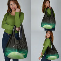 New Zealand Matariki Grocery Bag Pleiades Star Cluster Green Galaxy LT05 - Polynesian Pride