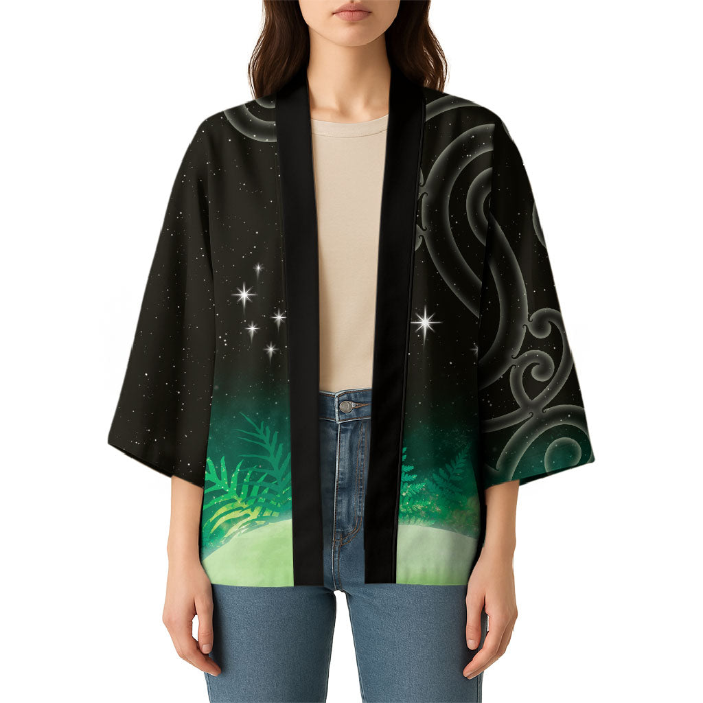 New Zealand Matariki Kimono Pleiades Star Cluster Green Galaxy LT05 - Polynesian Pride