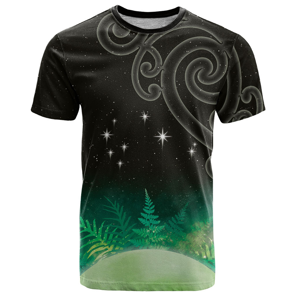 New Zealand Matariki T Shirt Pleiades Star Cluster Green Galaxy